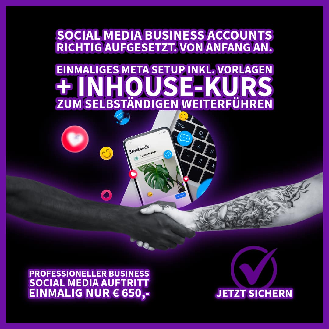 Social Media Kurs inkl. Setup vor Ort Social Media Kurs für Unternehmen